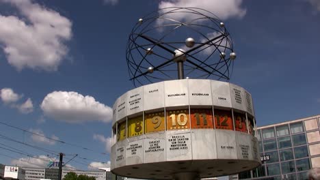 weltzeituhr  on alexanderplatz , berlin, germany