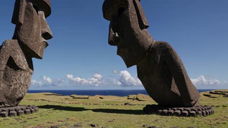 moai statues on easter island