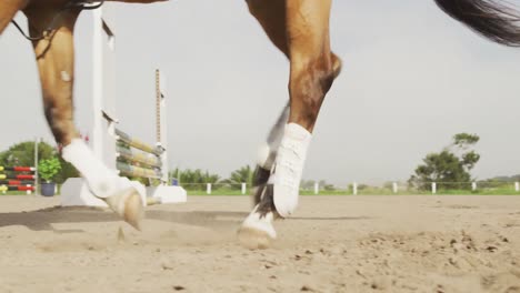 Hombre-Afroamericano-Montando-Su-Caballo-De-Doma