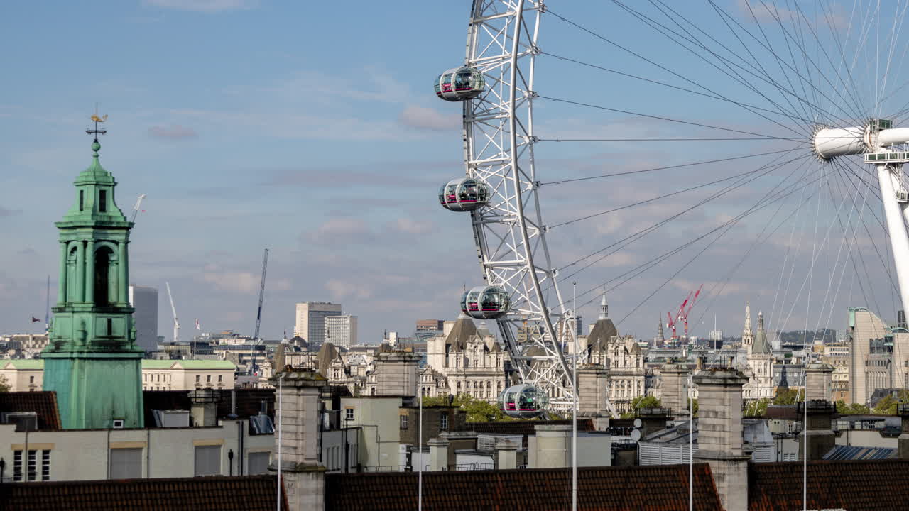 런던 아이와 스카이라인, 런던, 영국