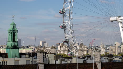 london eye and skyline, london, england