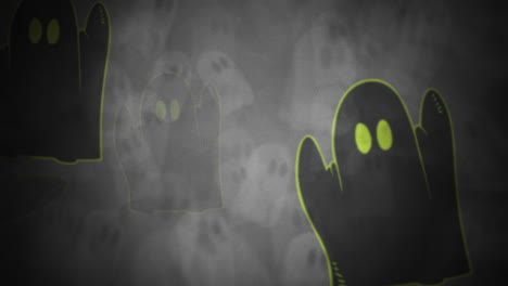 Animación-De-Fondo-De-Halloween-Con-Los-Fantasmas
