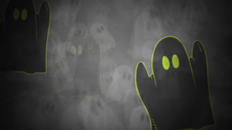 animación de fondo de halloween con los fantasmas
