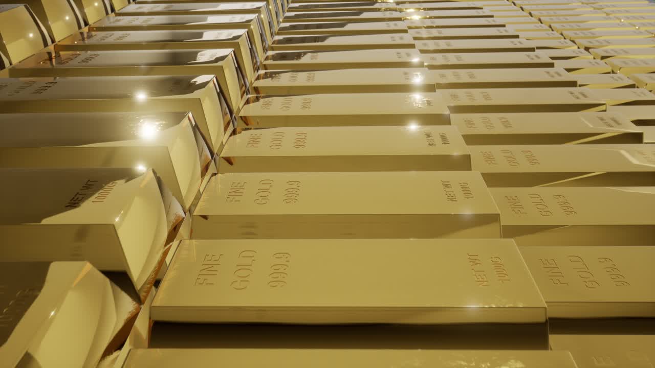 Stack Of Gold Bars And Investment Finance Business, Financial Concepts, 3D Rendering