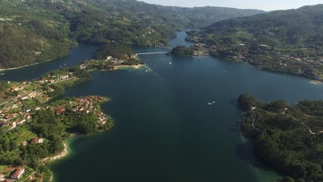 national natural park of geres on portugal aerial view