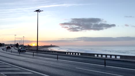 Weiter-Blick-Auf-Den-Abend-In-Lissabon,-Portugal