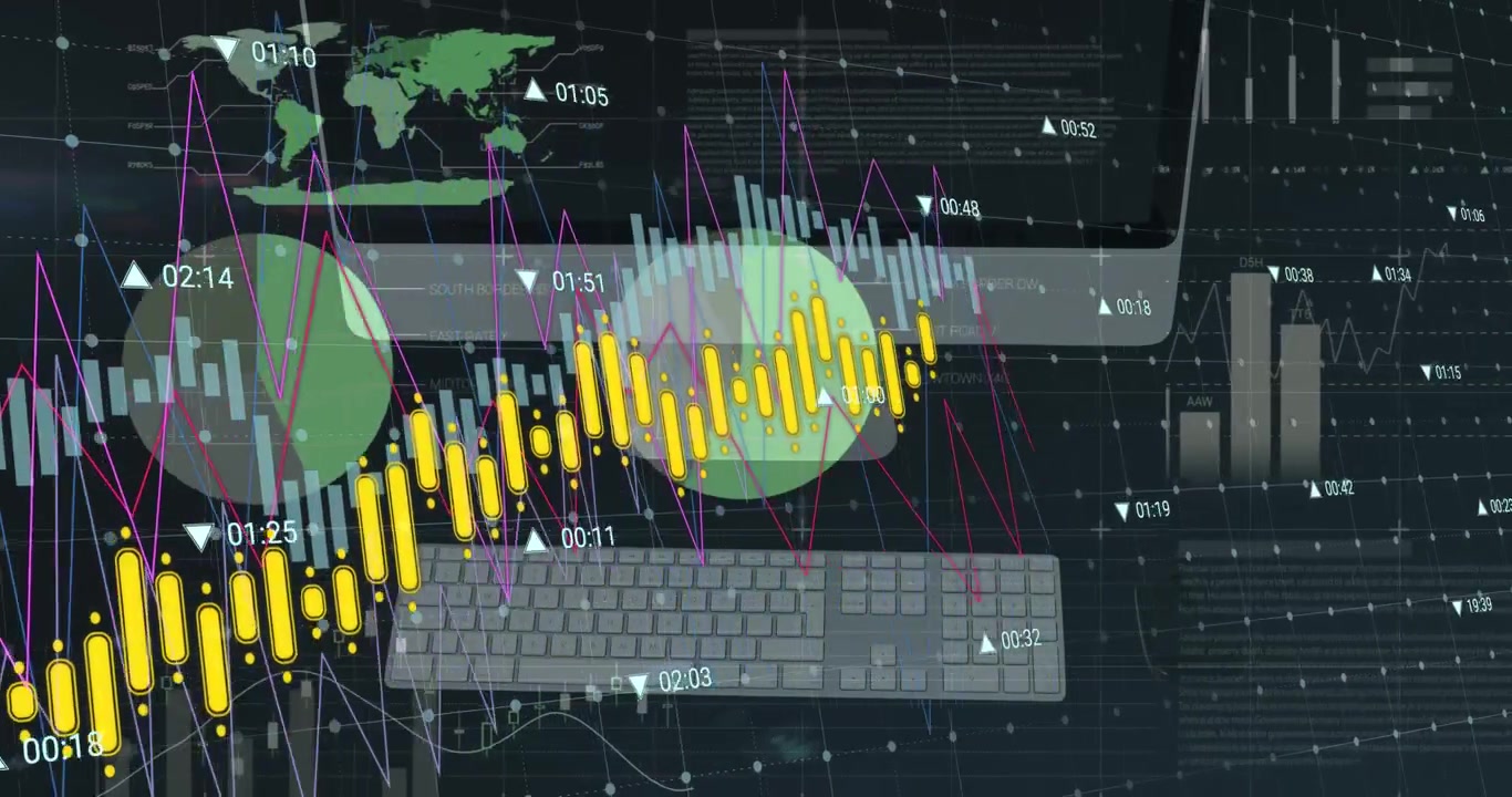Animation of computer over data processing