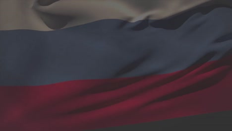 Animation-Der-Flagge-Russlands,-Die-über-Einem-Feuerwerk-Weht