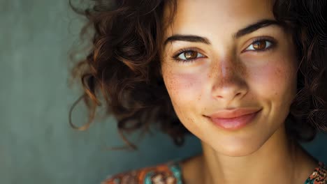retrato de una mujer feliz