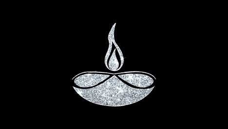 la animación de la lámpara de diwali