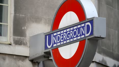 close up of london underground sign