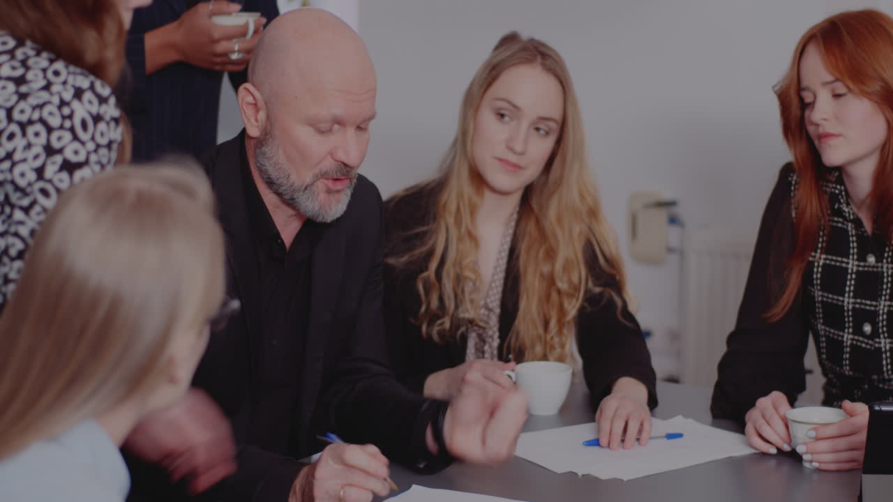 Business meeting with diverse group of people