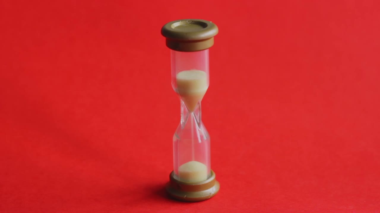 Time consumption slipping away gradually from sand timer