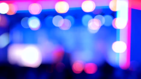 iluminación de conciertos desfocada