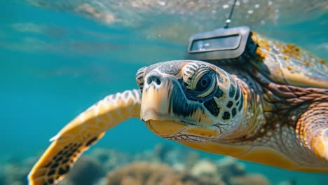 sea turtle underwater