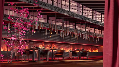 elegant japanese restaurant interior