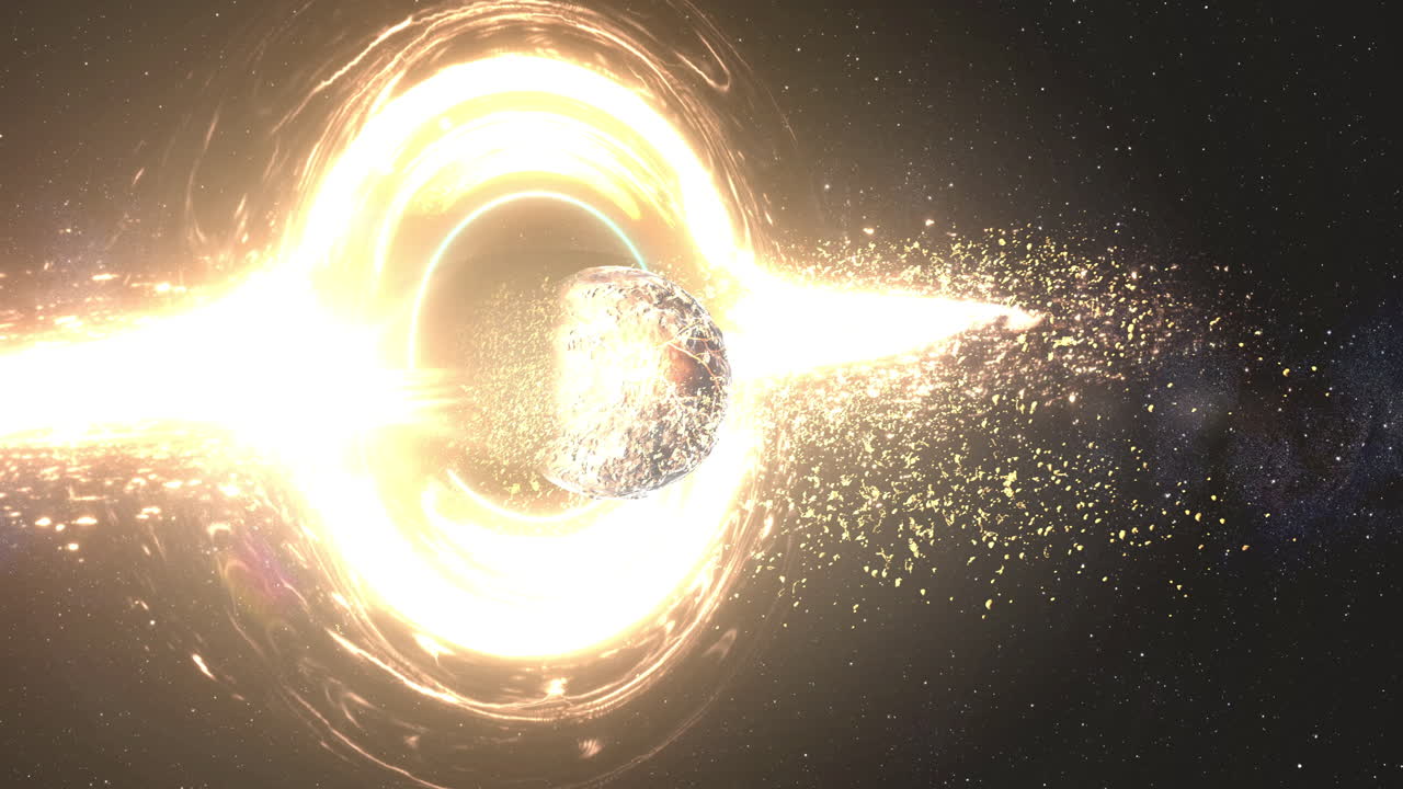 A stunning depiction of a black hole and its effect on space