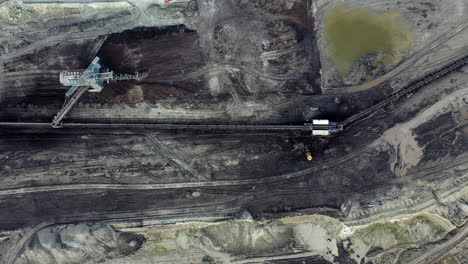 coal mine  aerial view in hungary