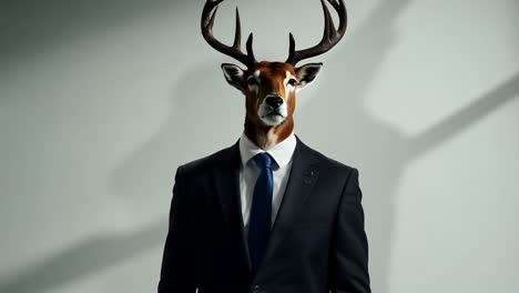 deer in a suit