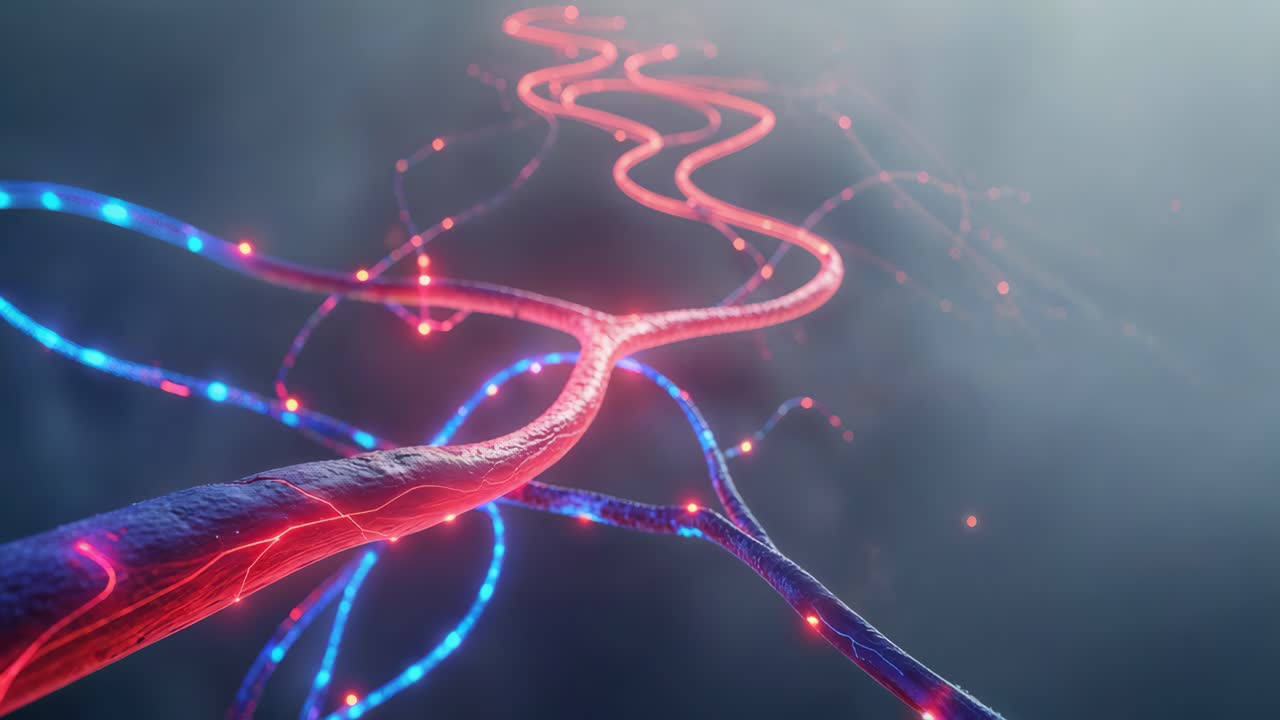 Blood Vessels and Circulatory System Illustration