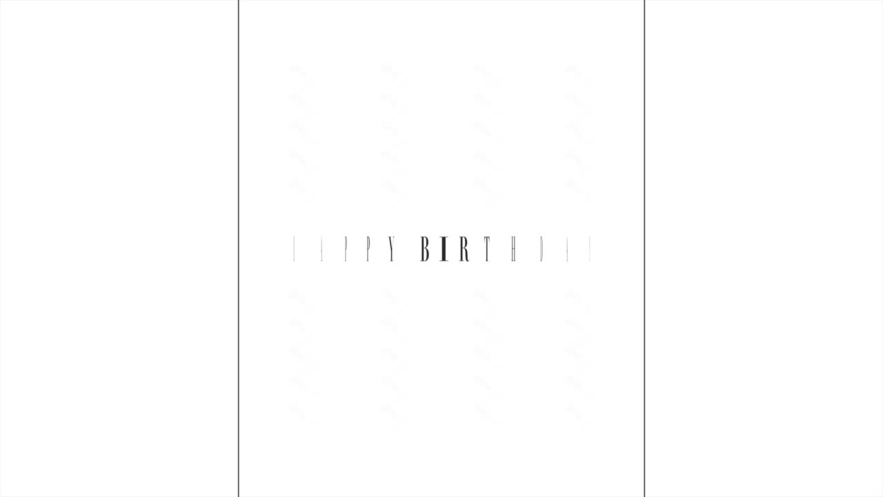 feliz cumpleaños con patrón de ondas en degradado moderno blanco