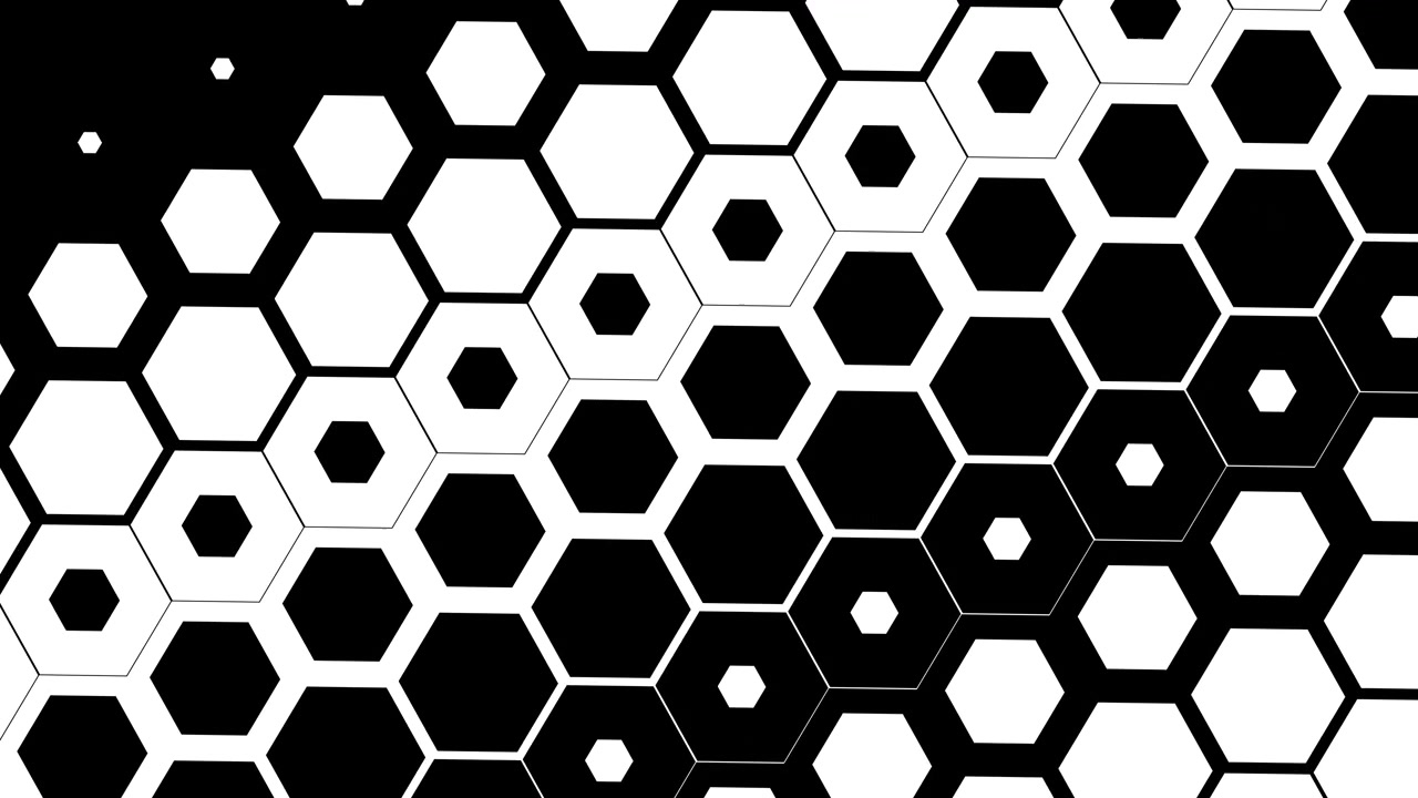 Abstract Hexagon Pattern Transition Animation