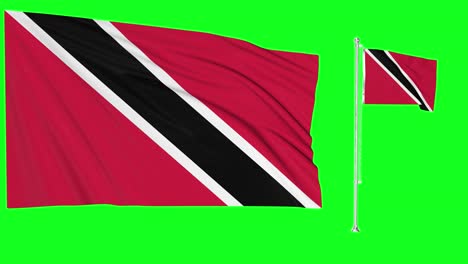 Pantalla-Verde-Que-Agita-La-Bandera-O-El-Asta-De-Bandera-De-Trinidad-Y-Tobago