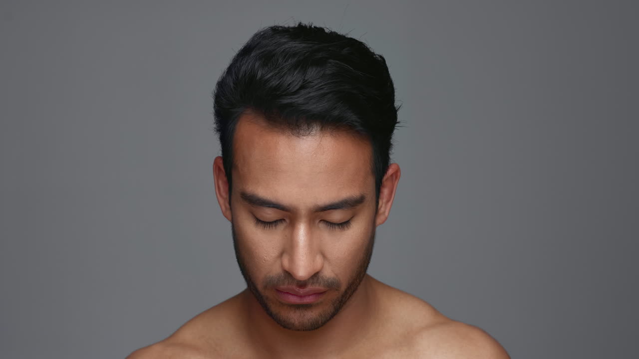 Wajah, Kosmetik, dan Pria Asia dengan Kecantikan