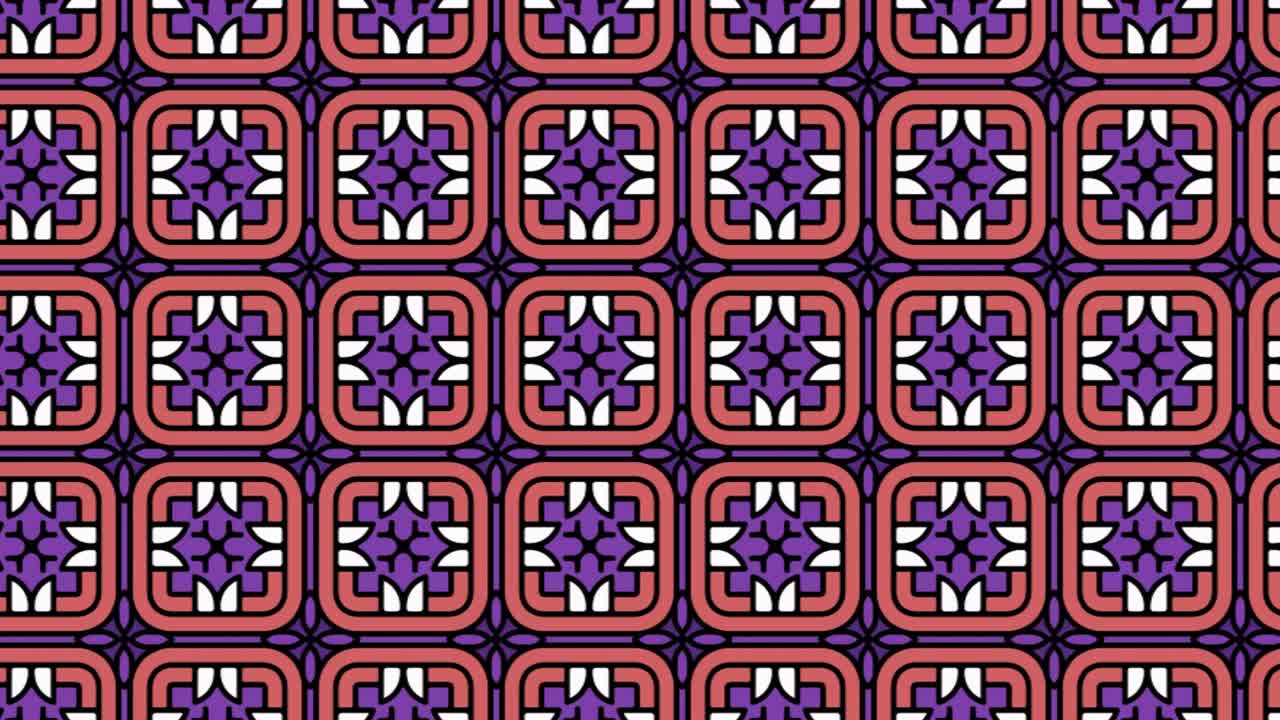 ilustración abstracta con un patrón de mosaico geométrico sin costuras en movimiento deslizante