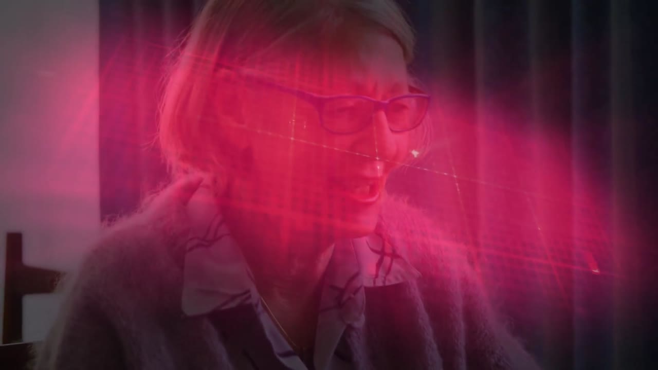 카디오그래프의 애니메이션 시니어 백인 여성 이야기