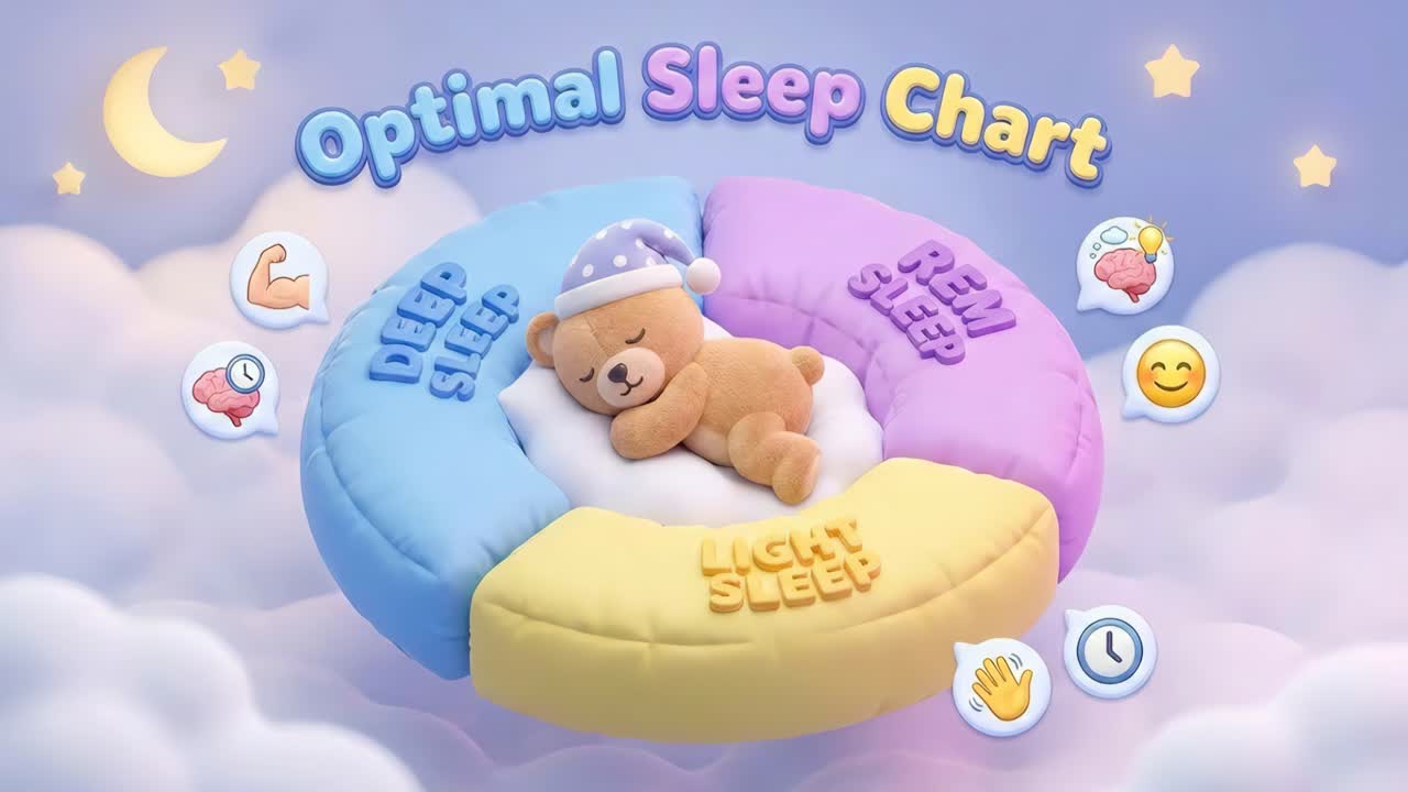 Optimal Sleep Chart with Teddy Bear