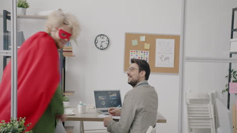 funny superhero office day
