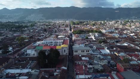 aerial drone shot in san cristobal de las casas