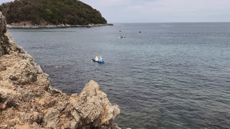 coastal kayaking at a tropical bay