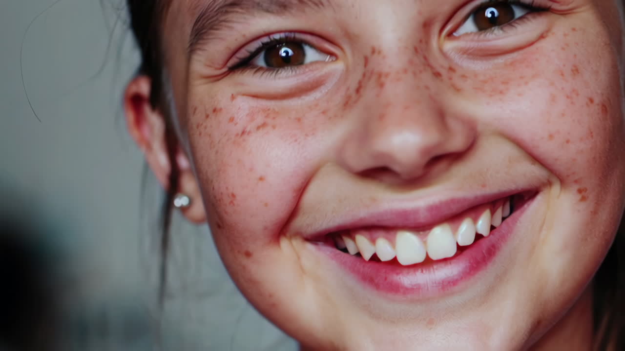 Smiling Girl with Freckles