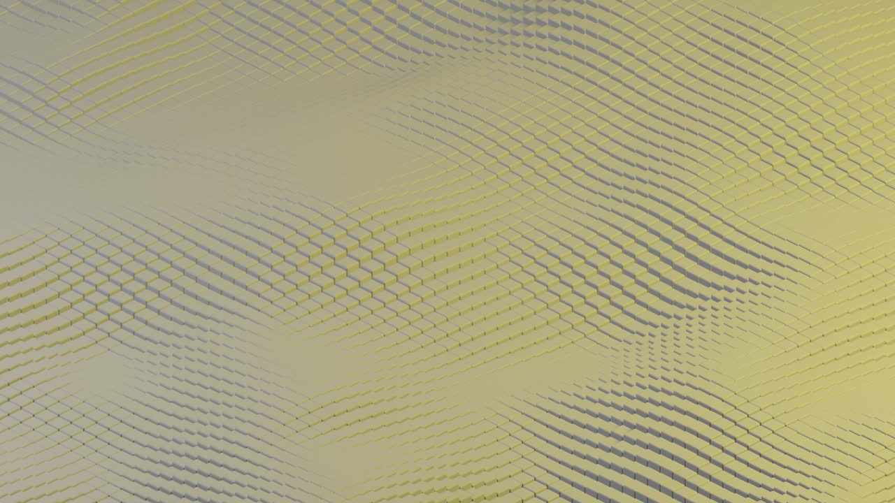 formas geométricas renderizadas en 3d en un fondo de movimiento ondulado. animación gráfica de movimiento mínimo sin costuras en bucle en colores amarillos y grises de moda