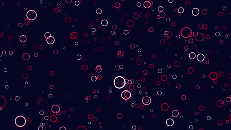volar anillos rojos y blancos en la galaxia oscura