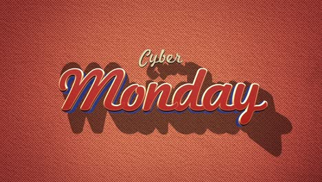 retro vibe: cyber monday in classic 80s style with grunge texture