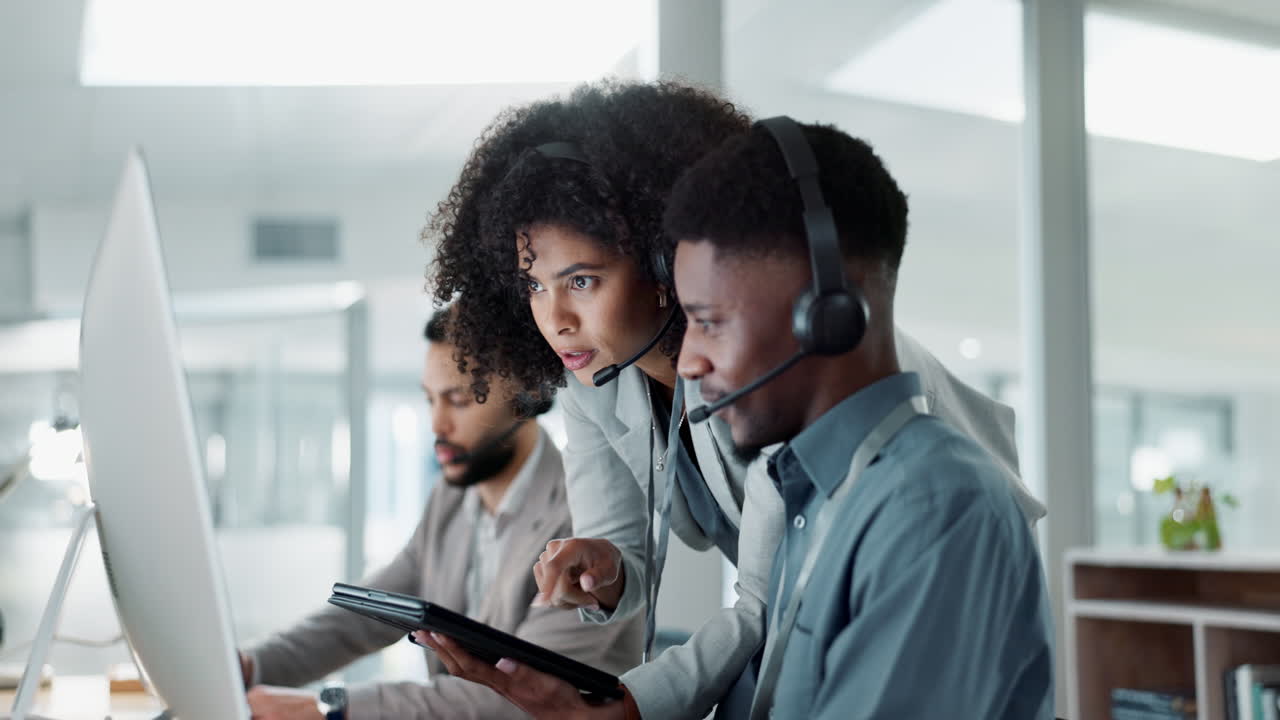 Business people, call center