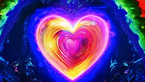 colorful abstract heart design