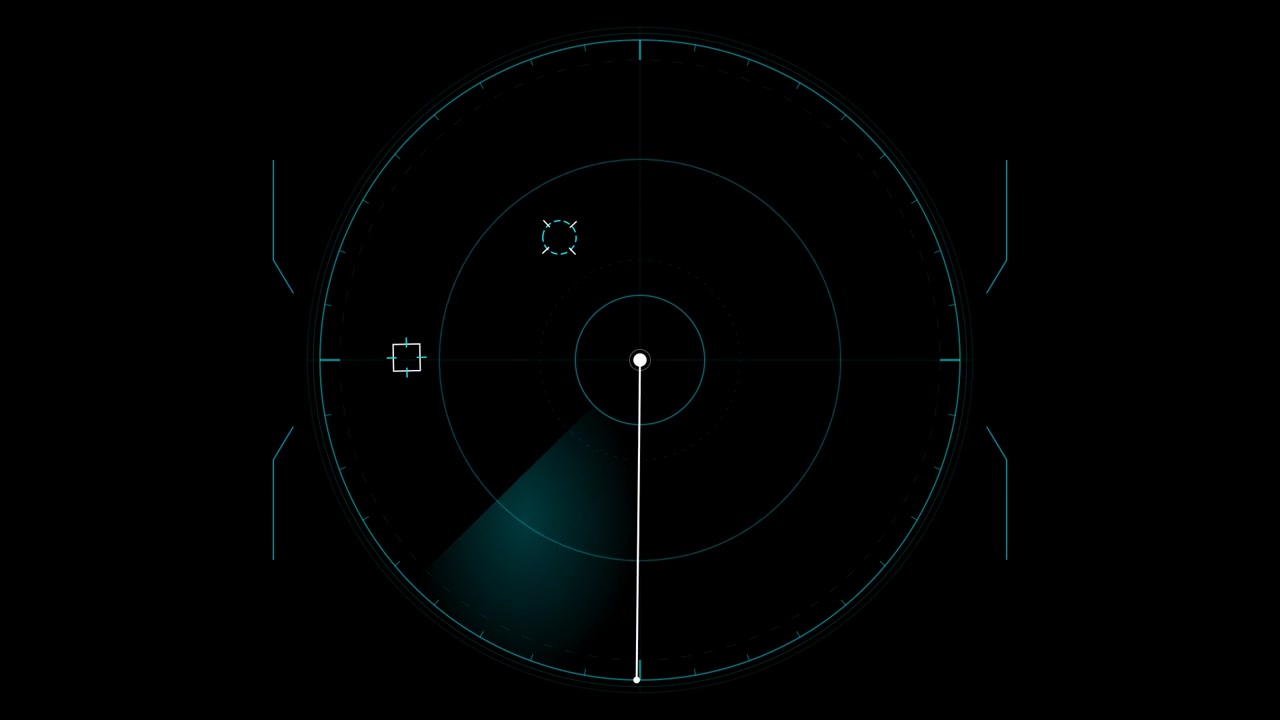 Màn hình radar kỹ thuật số quét tìm mục tiêu