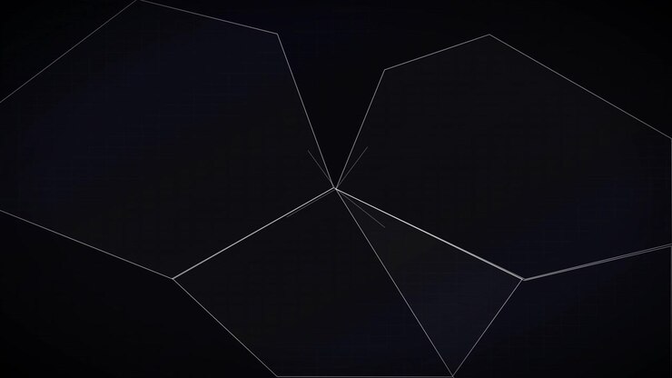 Abstract Geometric Lines Moving on Dark Background