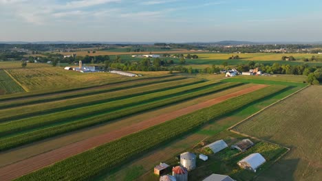 aerial view of lancaster county, pennsylvania