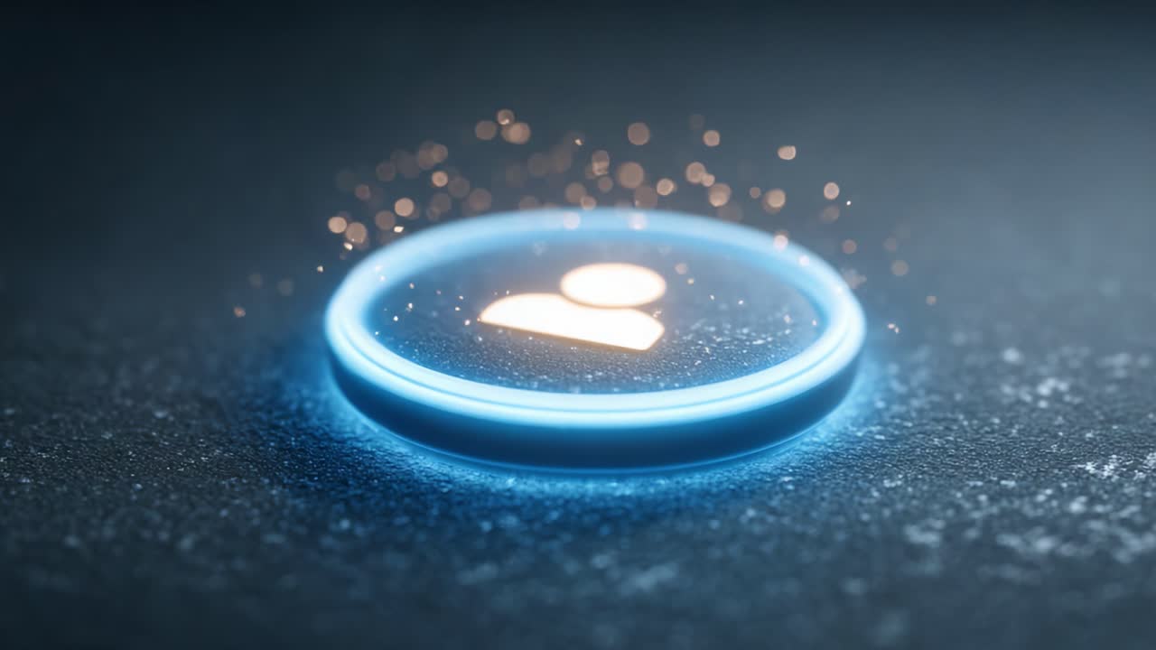 A Glowing User Icon Surrounded by Sparkling Particles, Representing Digital Identity and Connectivity in a Futuristic Setting