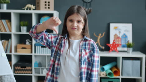 girl showing disapproval