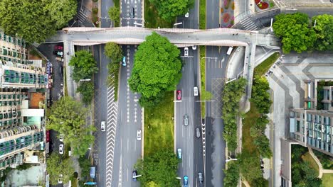 top-down drone shot of shenzhen city and traffic, guangdong province, china