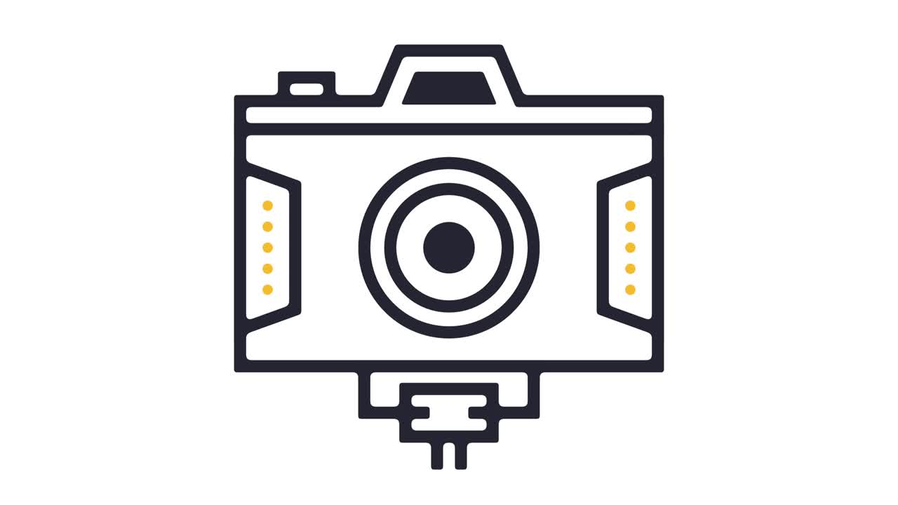 디지털 비디오 라인 아이콘 애니메이션