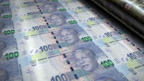 südafrikanische rand-geldbanknoten mit nahtloser schleife