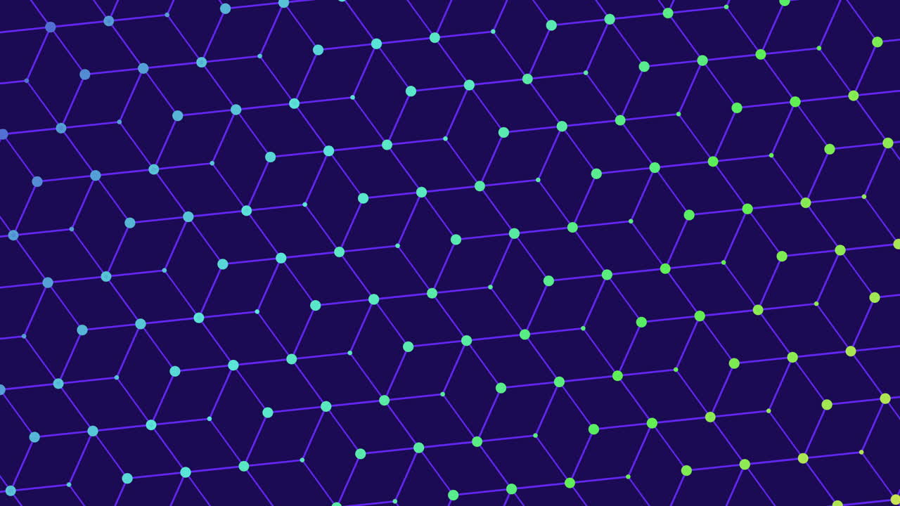 Vibrant purple and red hexagon grid pattern
