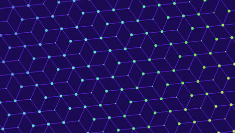 vibrant purple and red hexagon grid pattern